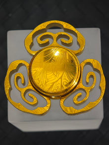 Yungong Xunyin Stainless Steel Gold Plated Stonewashed Engraved