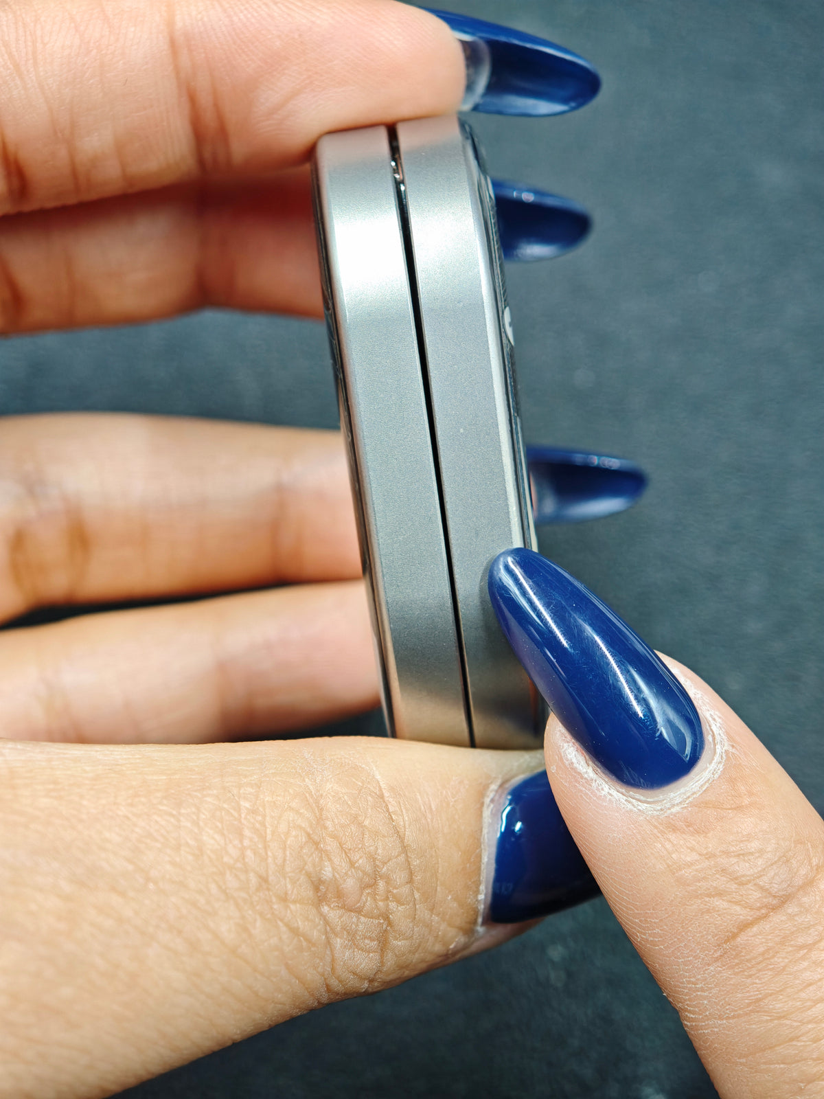 Groove Titanium Resin-Sealed Engraved