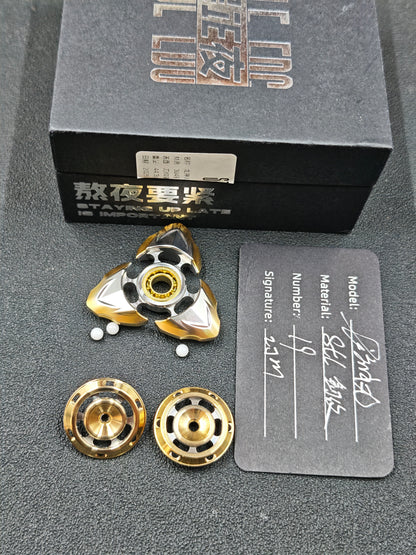 Dragon God Maru XL Stainless Steel Gold Plated Machine Finished