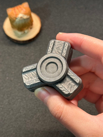 Frog Stainless Steel Stone Textured Engraved