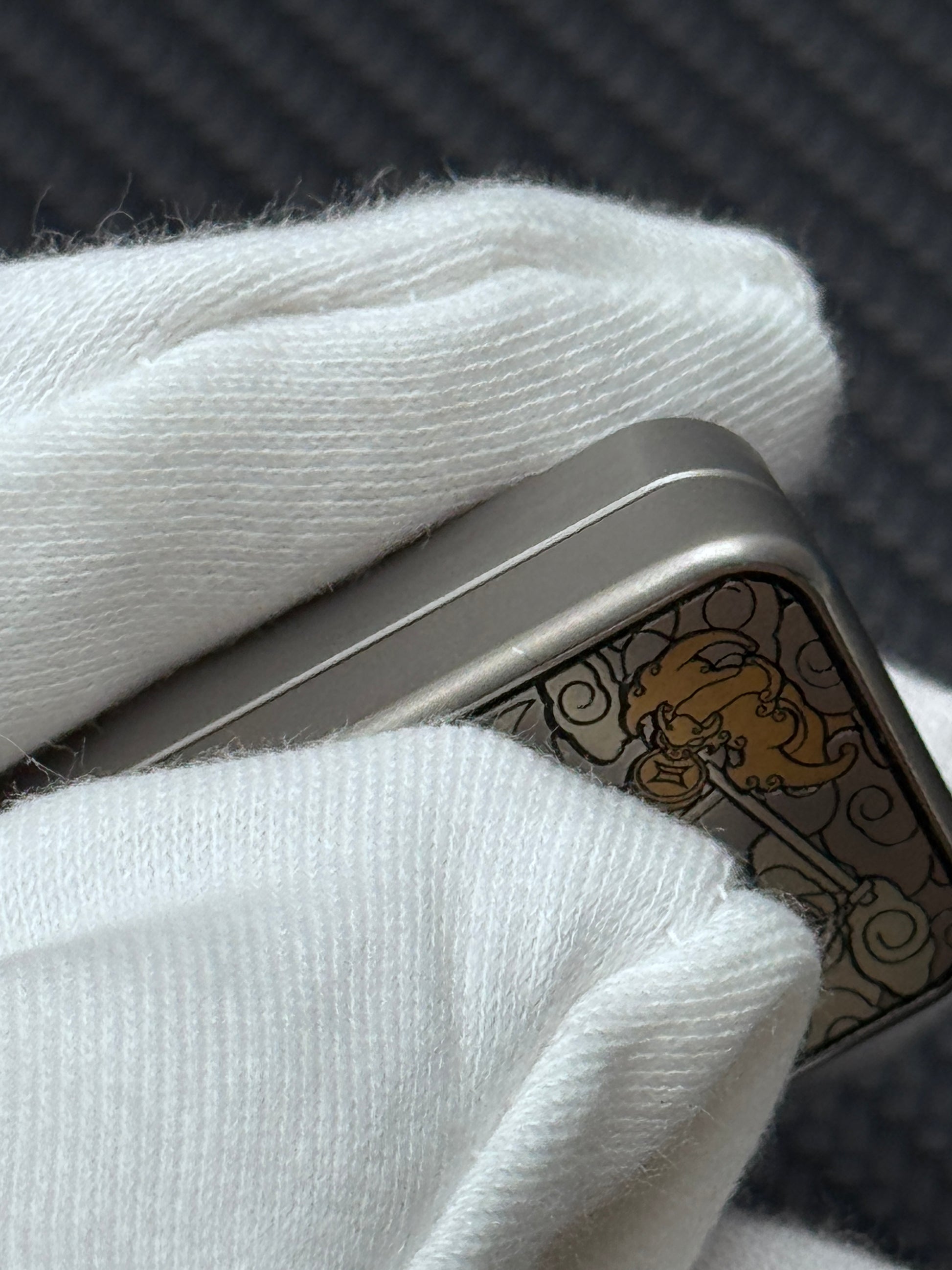 Brocade & Azure Paperweight Titanium