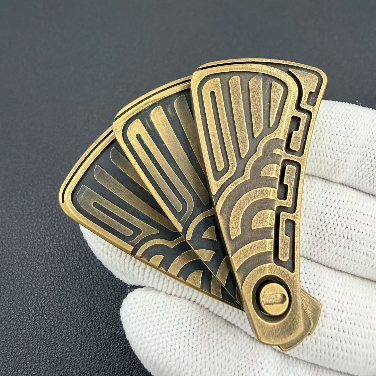NAYICI Peacock Feather Brass
