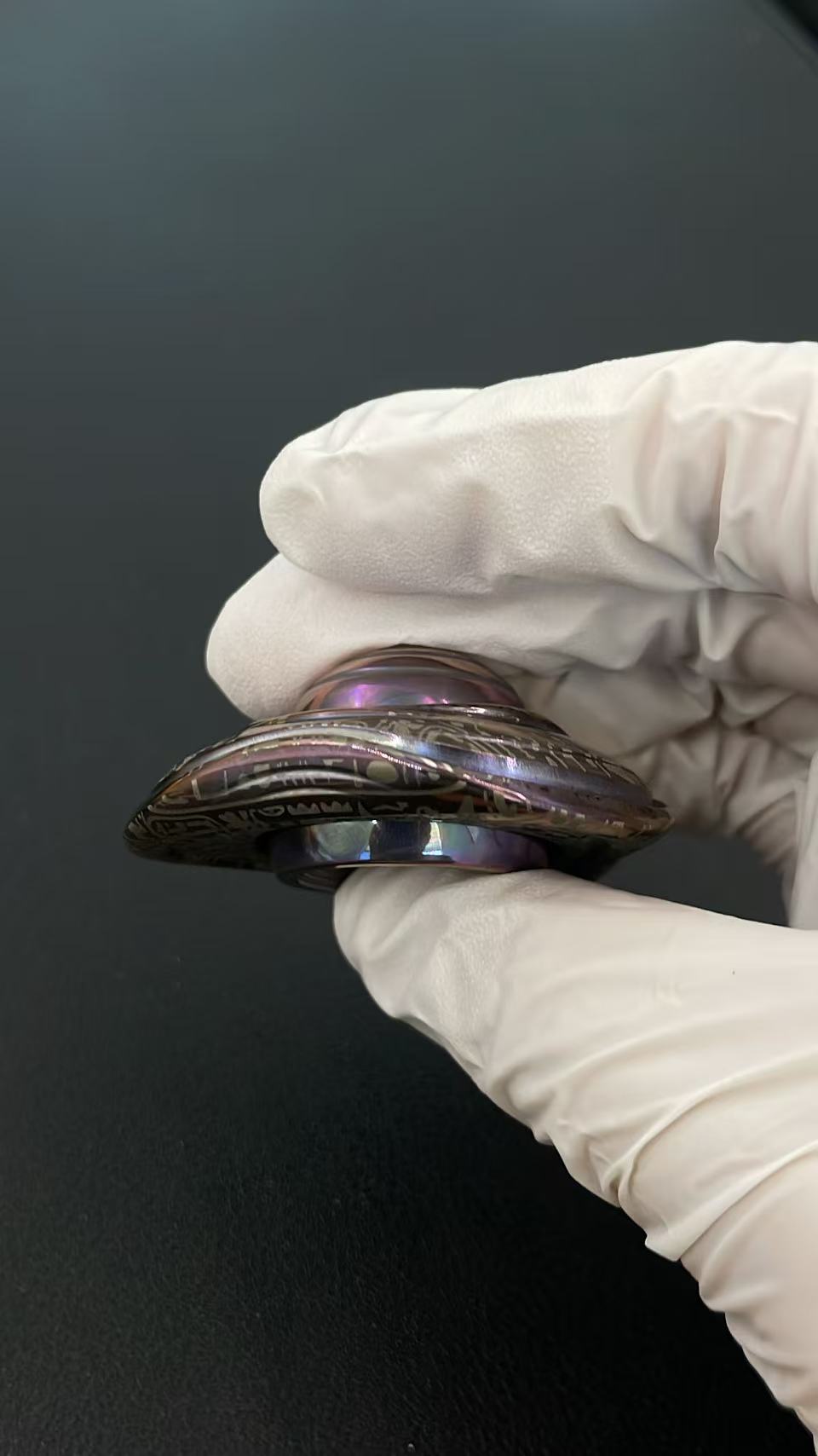 Zeppelin Zirconium Anodized Engraved Polished