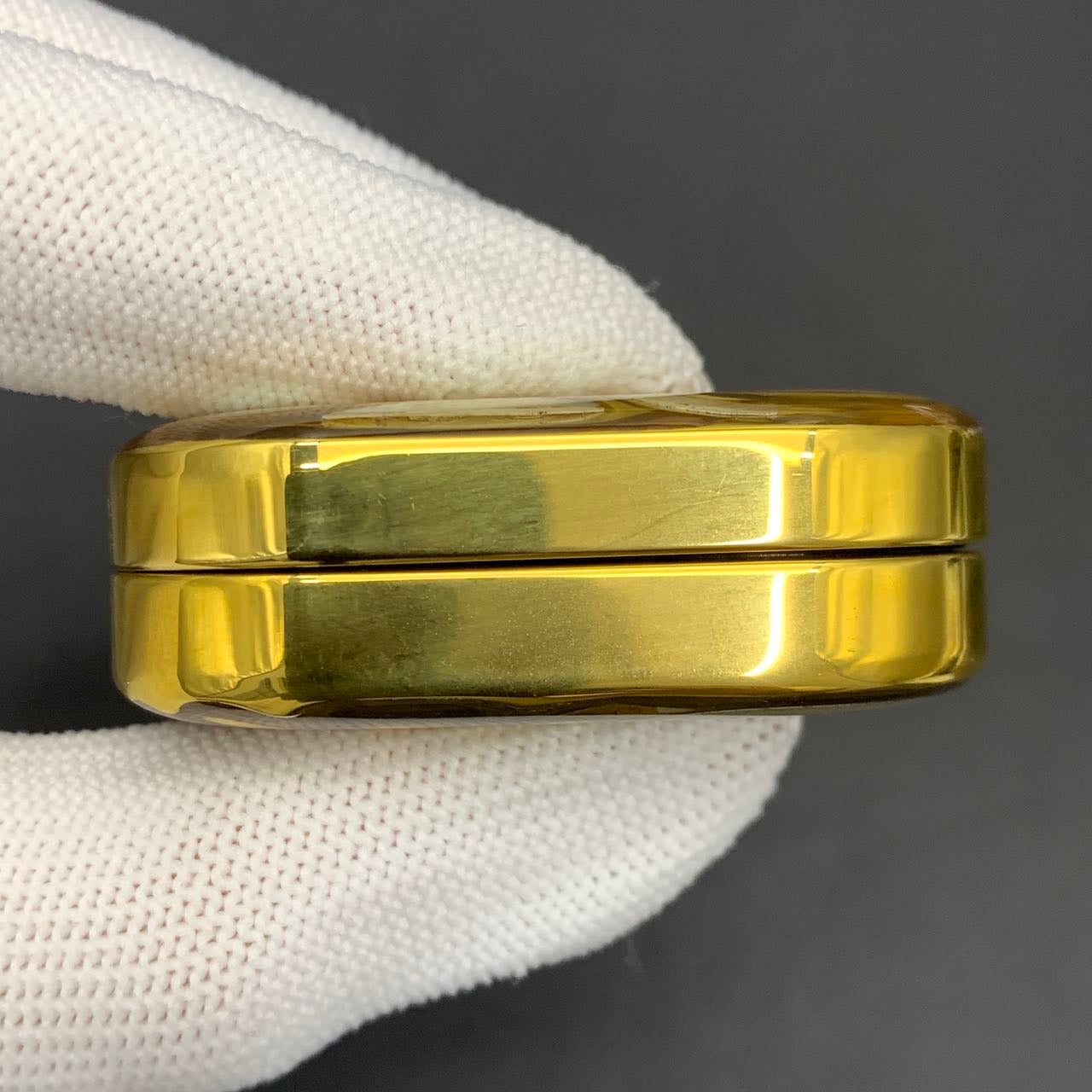Ripple 2.0 Stainless Steel Gold Plated Resin-Sealed Engraved