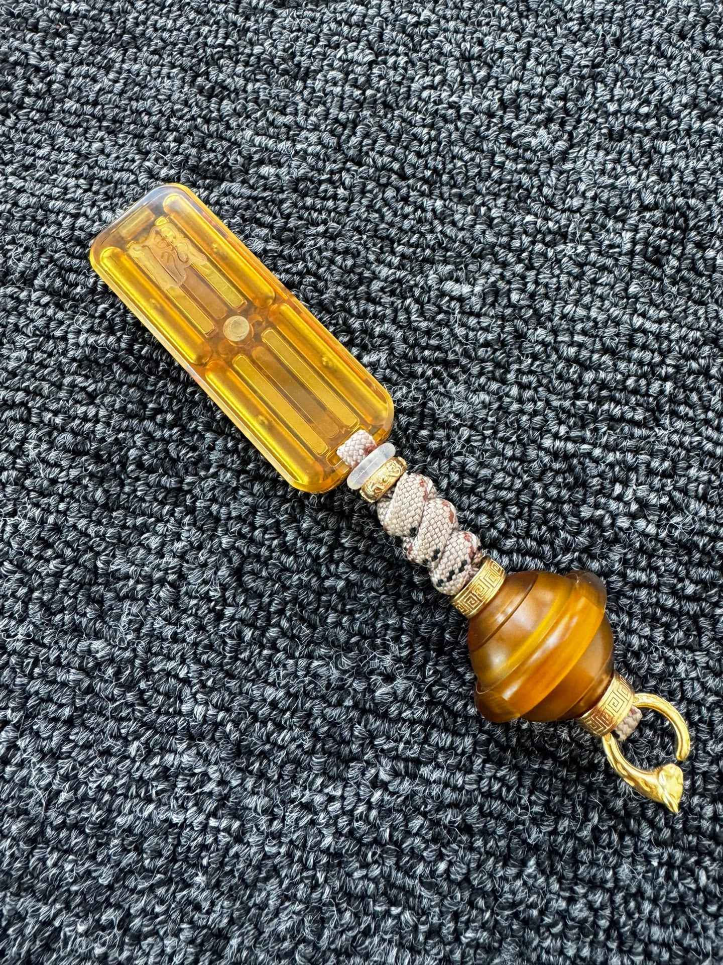 Little Gold Bar + Planet Lanyard Bead