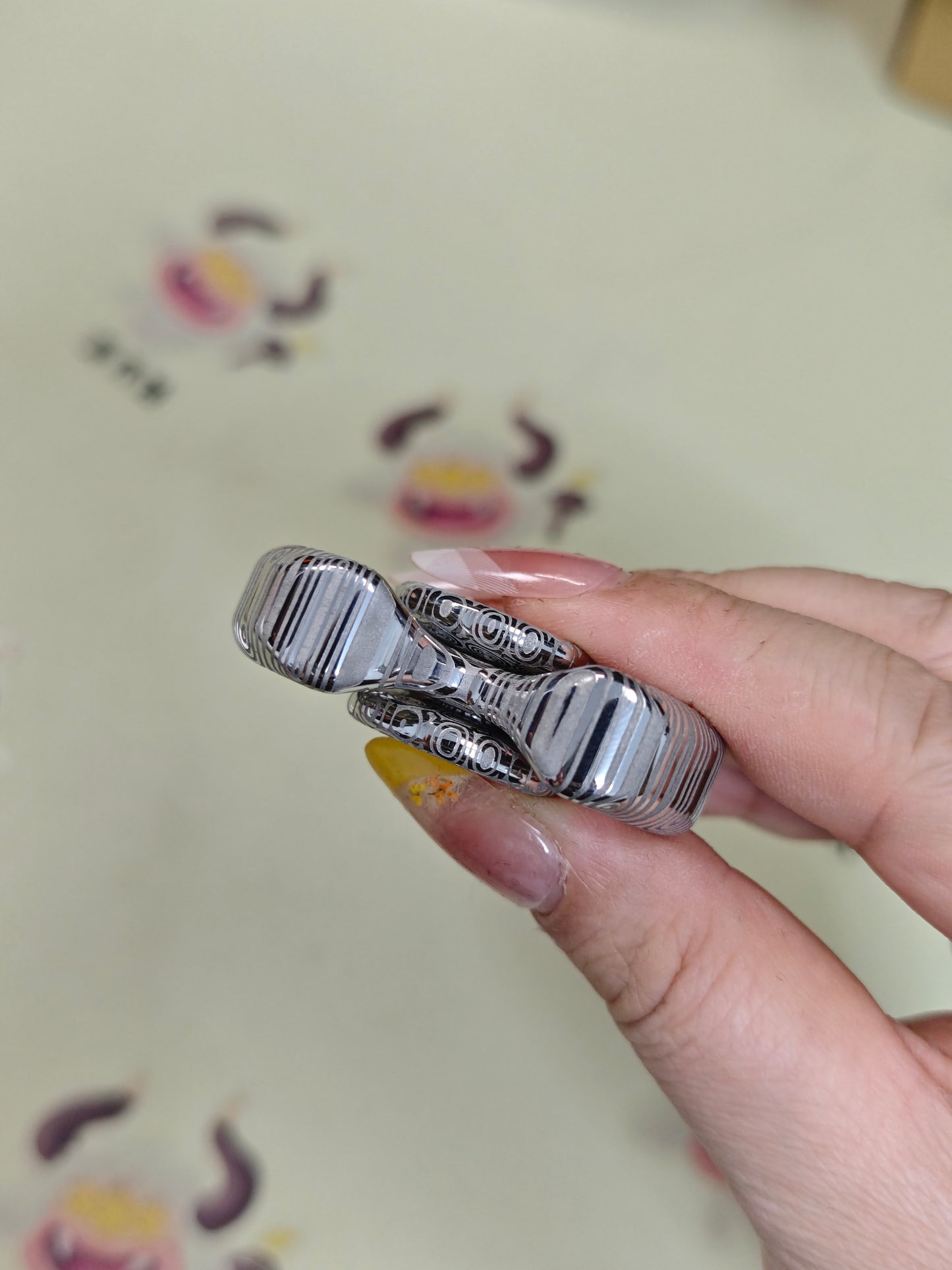 Three-Leaf Horizon Damasteel