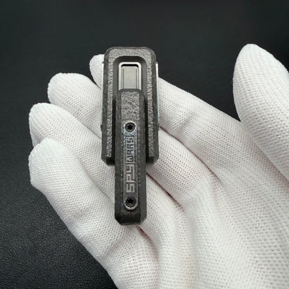 X Lock Zirconium Stone Textured Engraved