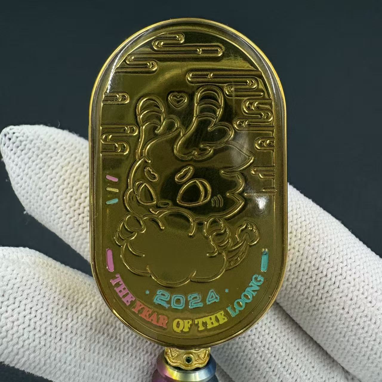 Ling Yun 3.0 Stainless Steel Gold Plated Resin-Sealed