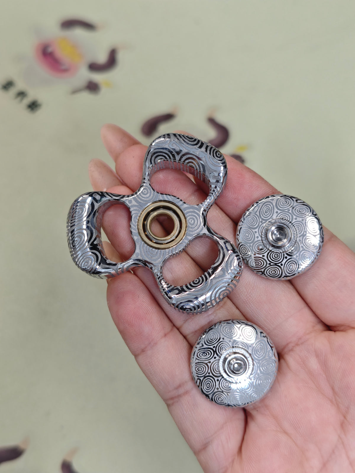 Three-Leaf Horizon Damasteel
