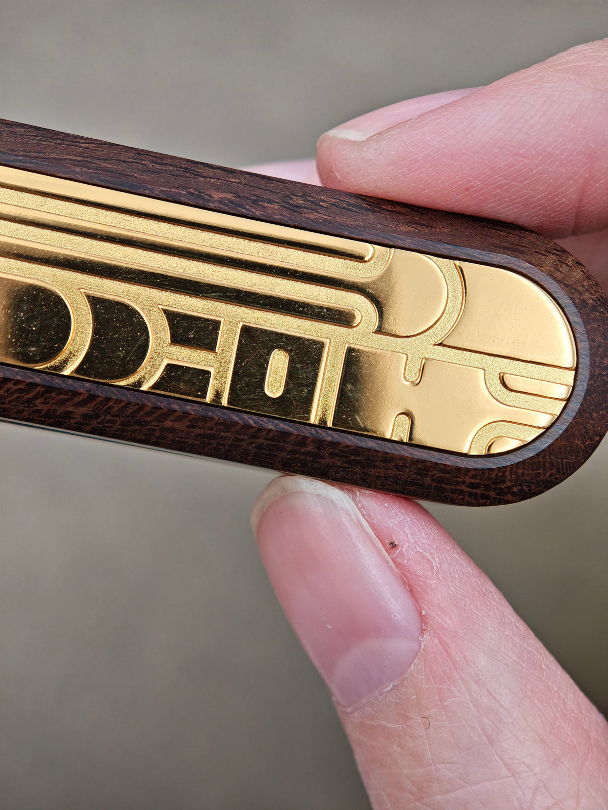 Lucky Draw Stabilized wood Gold Plated