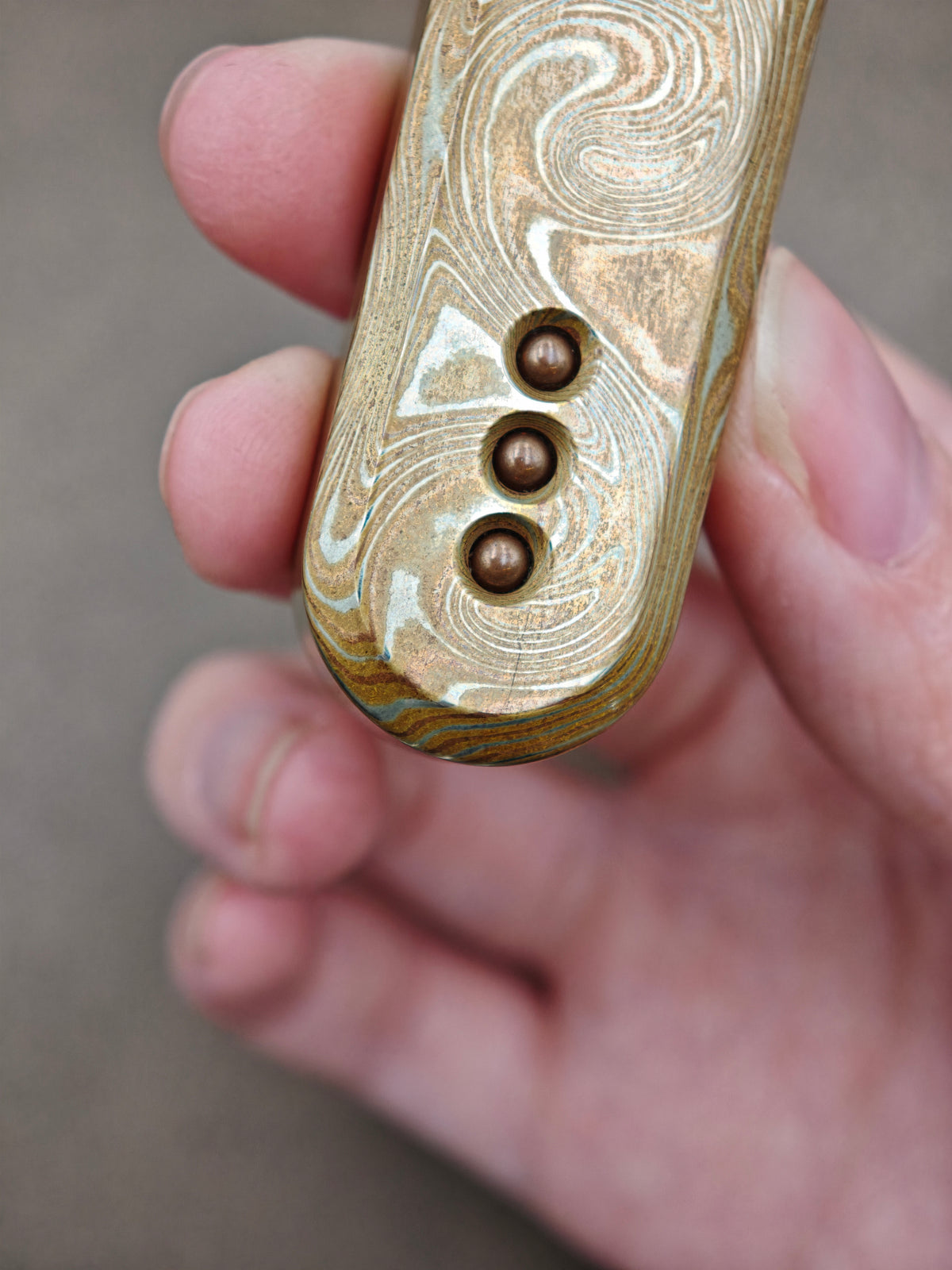 Lucky Draw Mokume Etched Polished