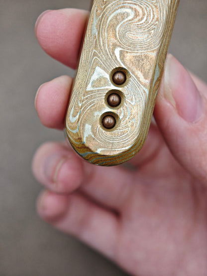 Lucky Draw Mokume Etched Polished