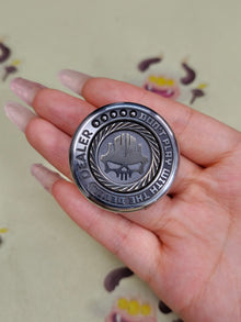 Dealer Button Stainless Steel