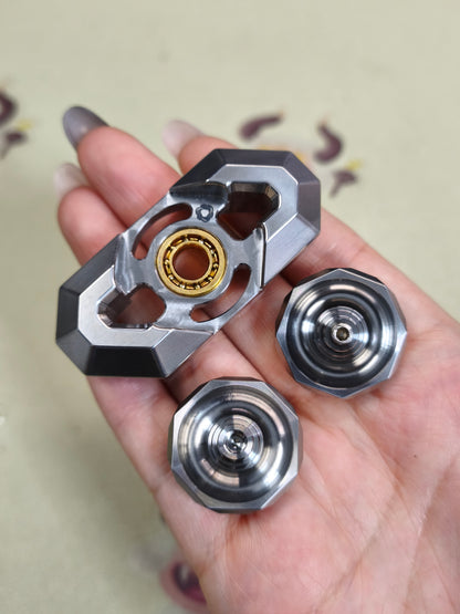Crystal Twin Leaf Titanium Machine Finished