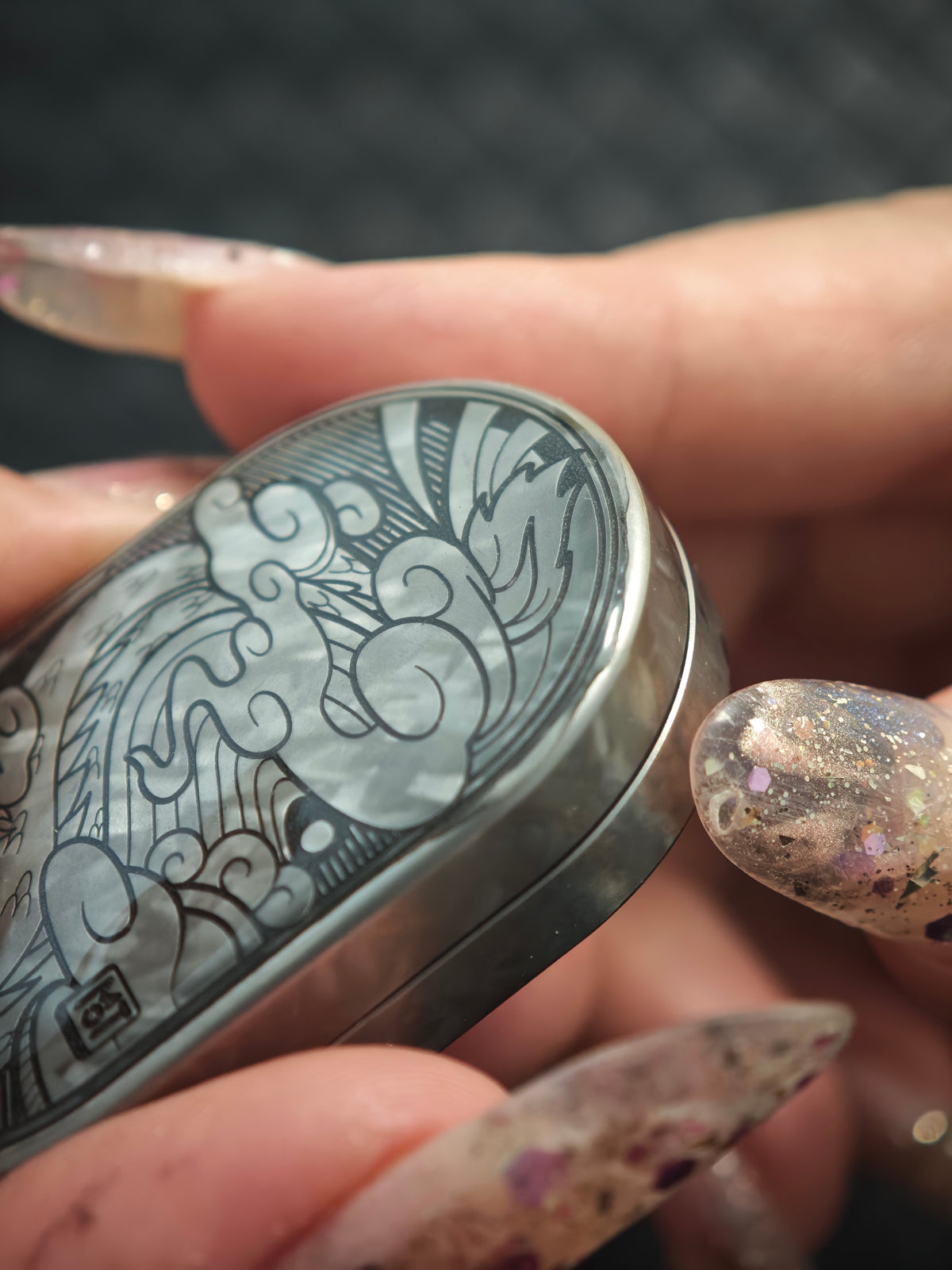 Dragon Rhythm Titanium Color-Anodized Resin-Sealed