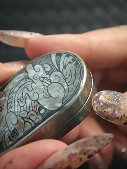 Dragon Rhythm Titanium Color-Anodized Resin-Sealed