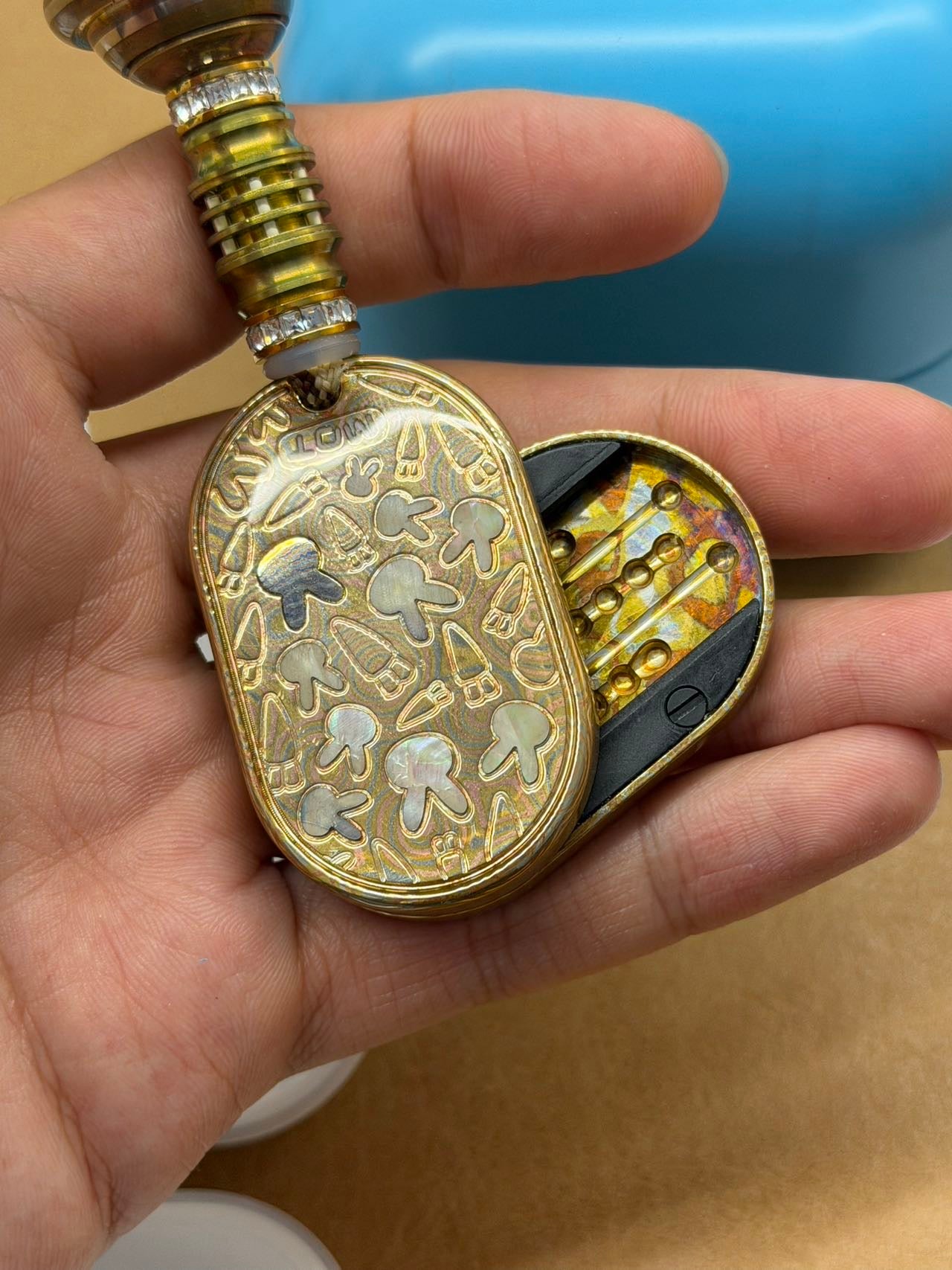 Grumpy Rabbit Rhythm Mokume Resin-Sealed