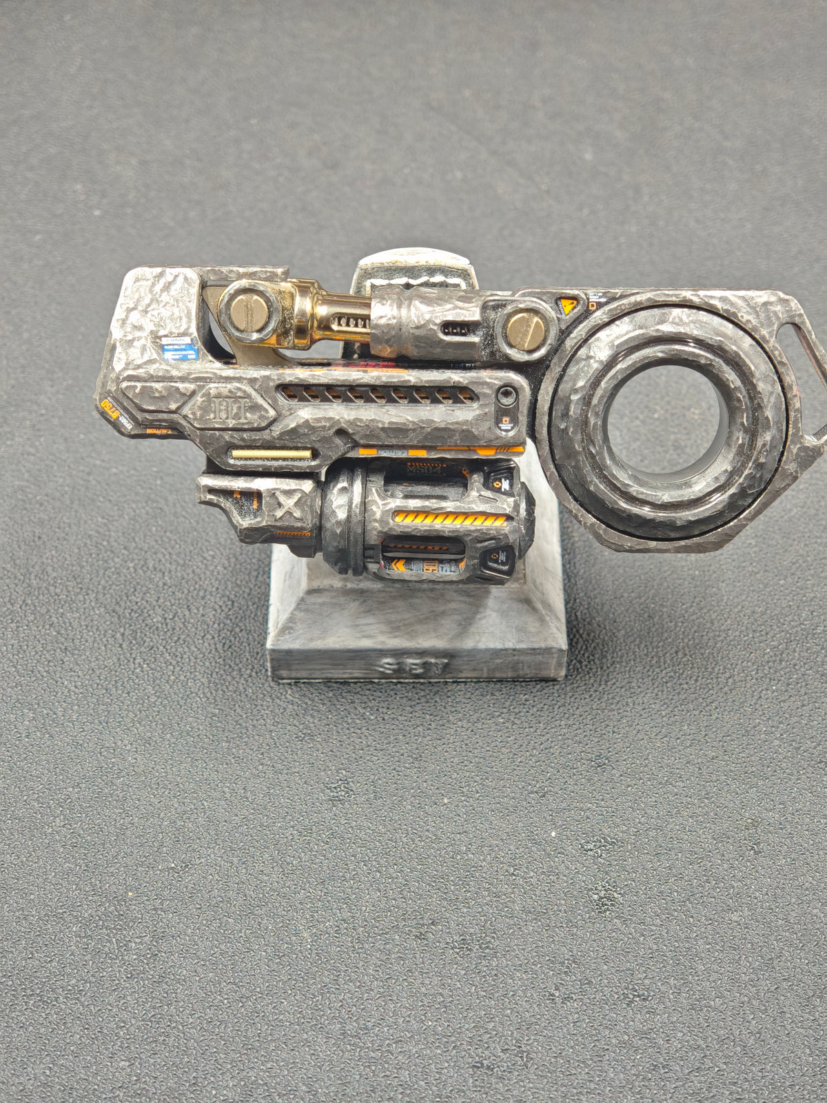 Time Knight 3.0 Titanium Stone Textured Engraved