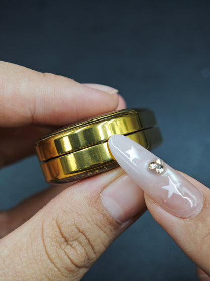 Groove Zirconium Gold Plated Resin-Sealed