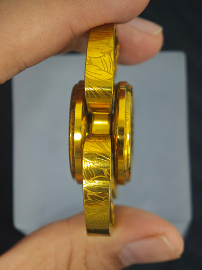 Yungong Xunyin Stainless Steel Gold Plated Stonewashed Engraved