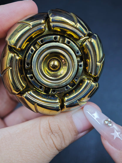 Pillbug Shell Opening Zirconium Gold Plated