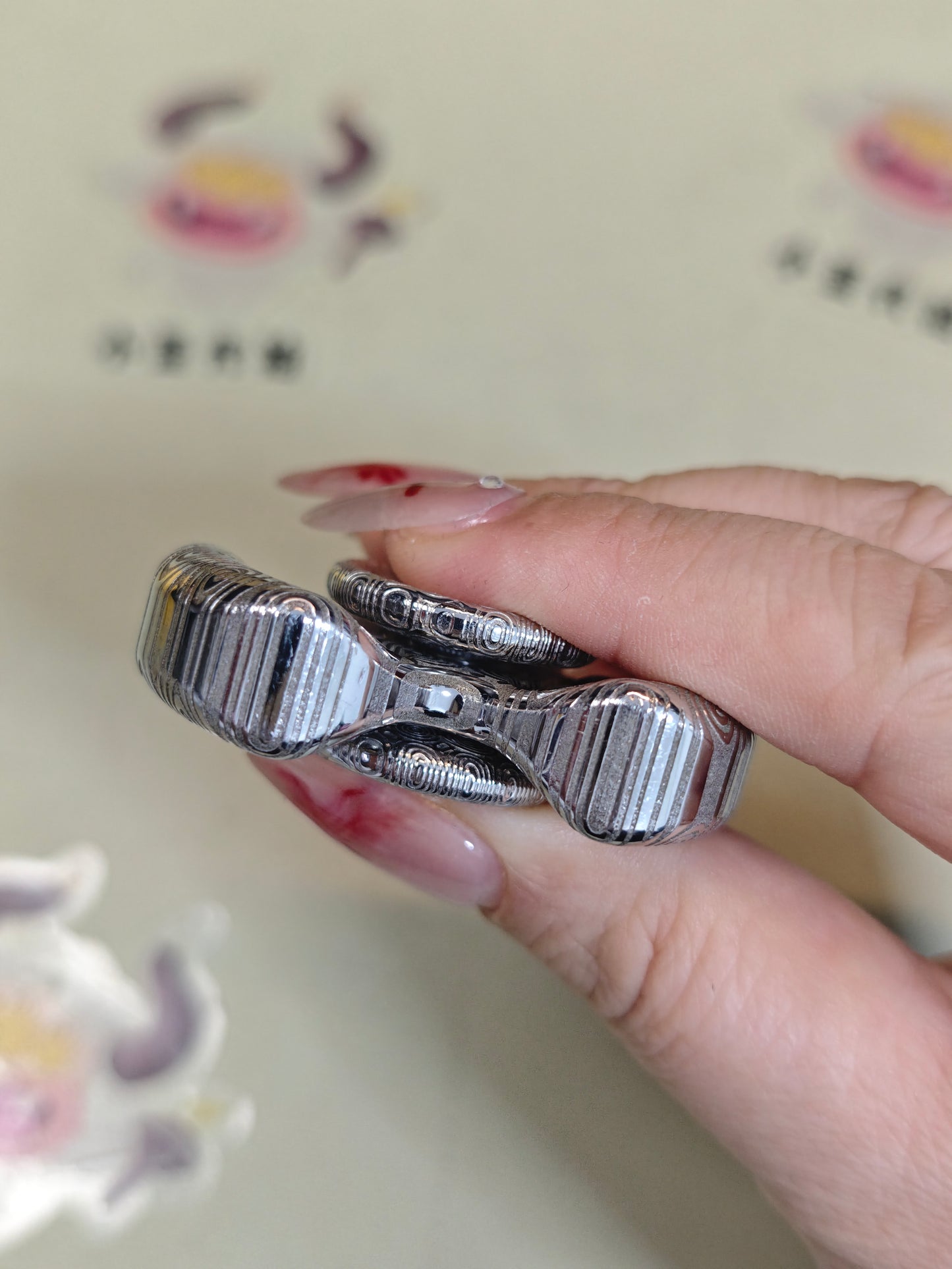 Three-Leaf Horizon Damasteel