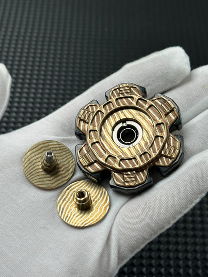 Triple Leaf Ignition Shell Opening Mokume Etched Polished