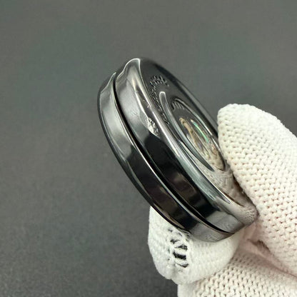 Devil Milk Cap Zirconium Engraved Polished