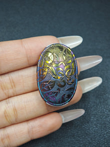 Jingle Beetle Zirconium Engraved Oil Slick
