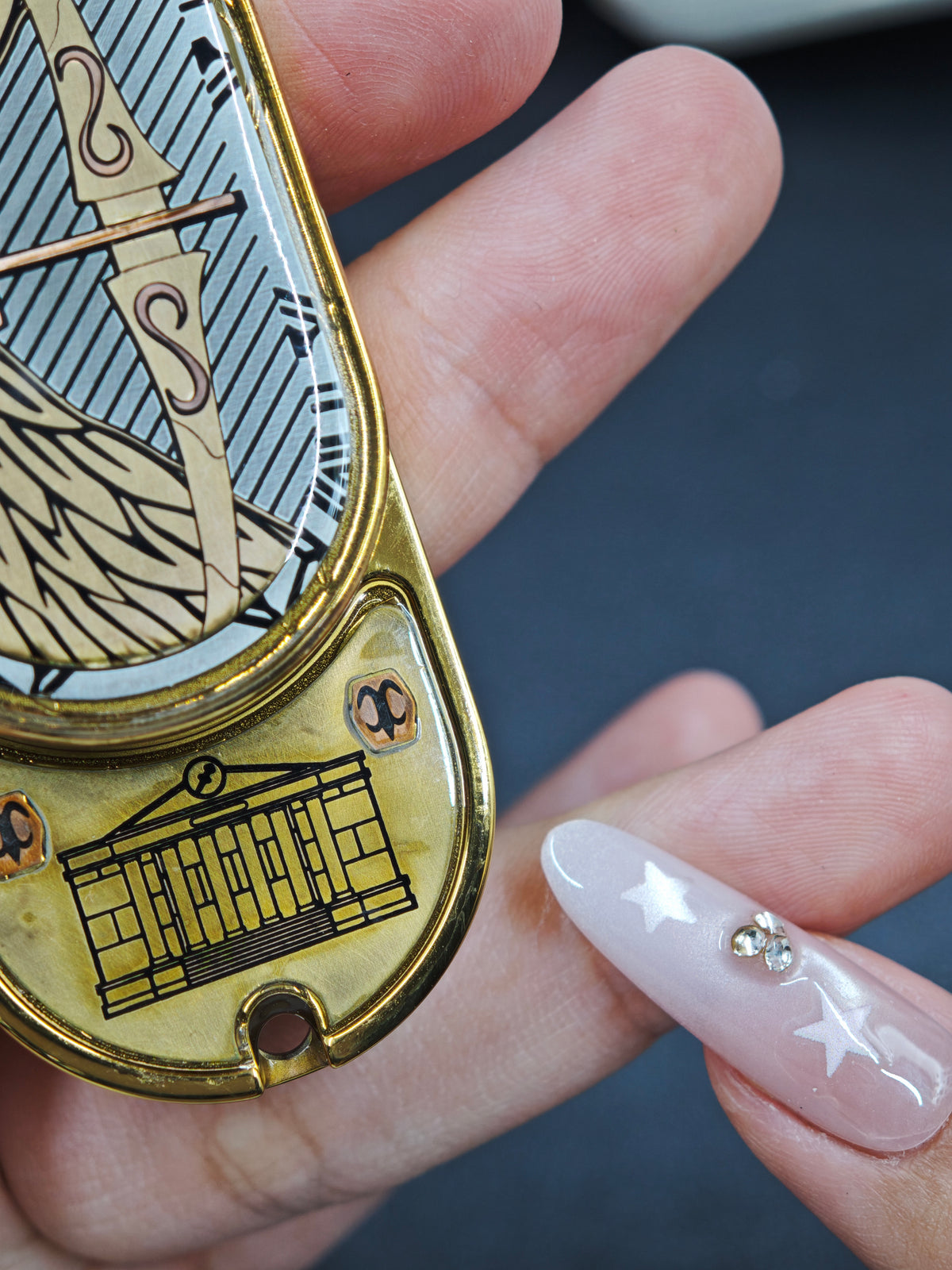 Dragon Rhythm Titanium Gold Plated Resin-Sealed