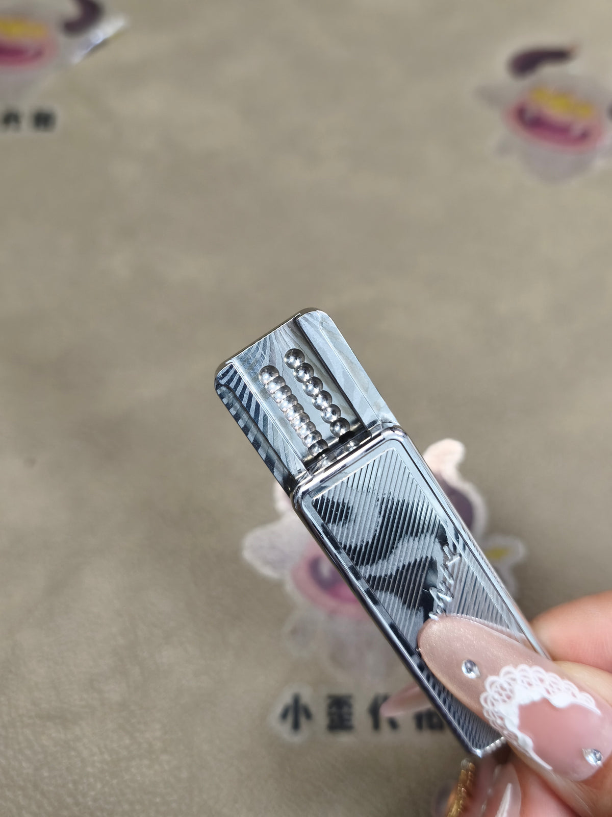 Jingle Bell Damasteel Etched Polished