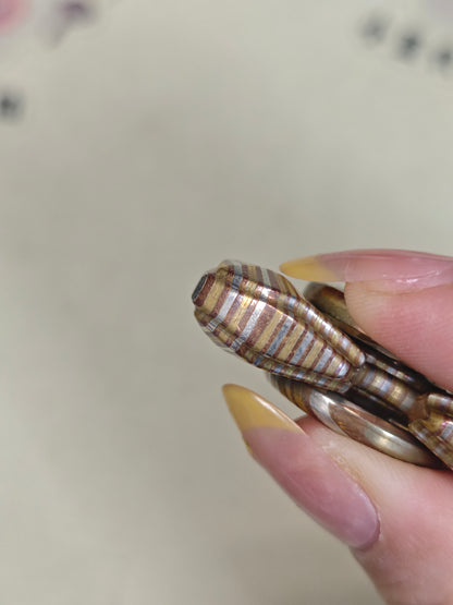 Toothless Mini Pearl White Mokume Copper