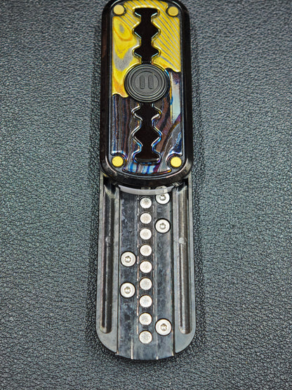 Razor Edge Zircuti Mokume Crystallized Titanium
