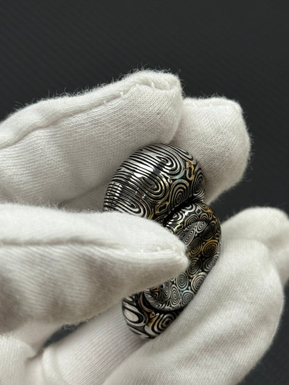 Two-Leaf Cell Damasteel Etched