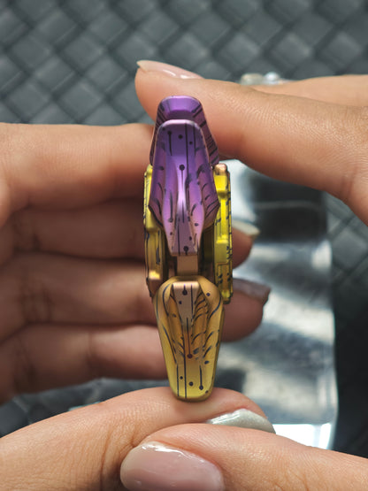 Sandblasted Medusa 2.0 Titanium Color-Anodized