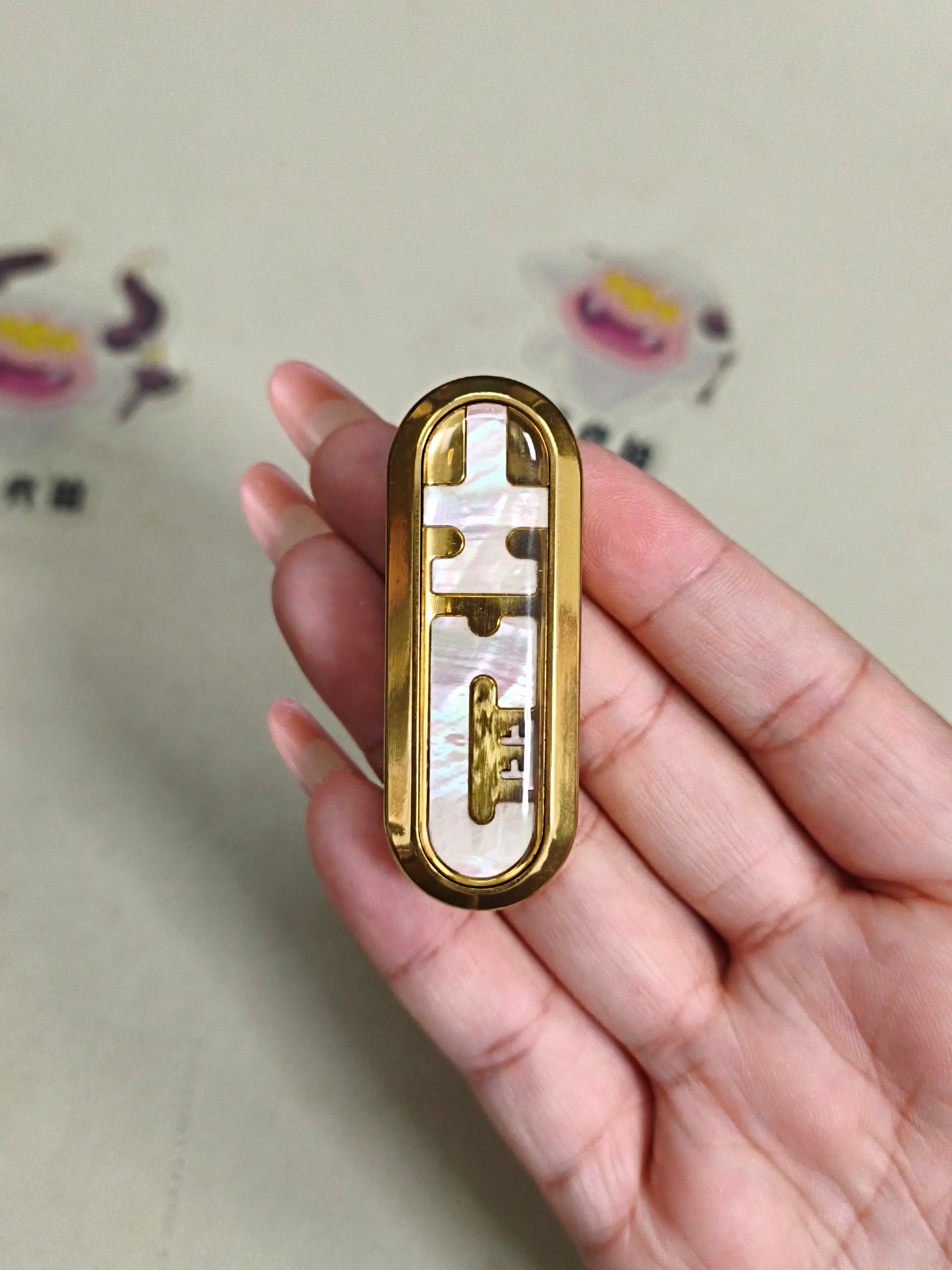 Lucky Draw MOP Gold Plated Engraved