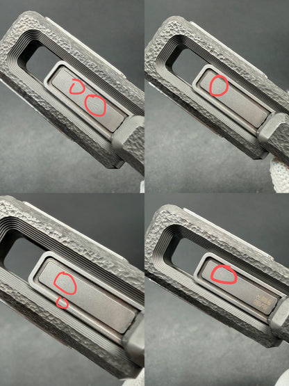X Lock Zirconium Stone Textured Engraved