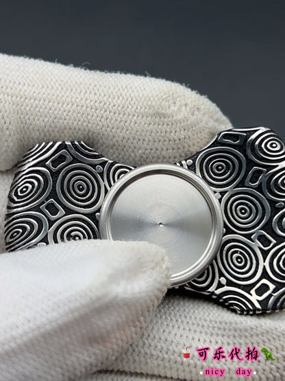 Stubby Damasteel Etched