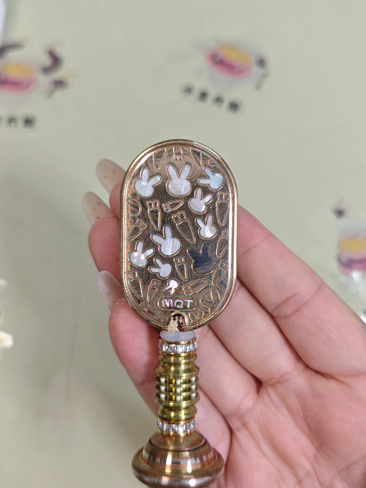 Grumpy Rabbit Rhythm Copper Mokume
