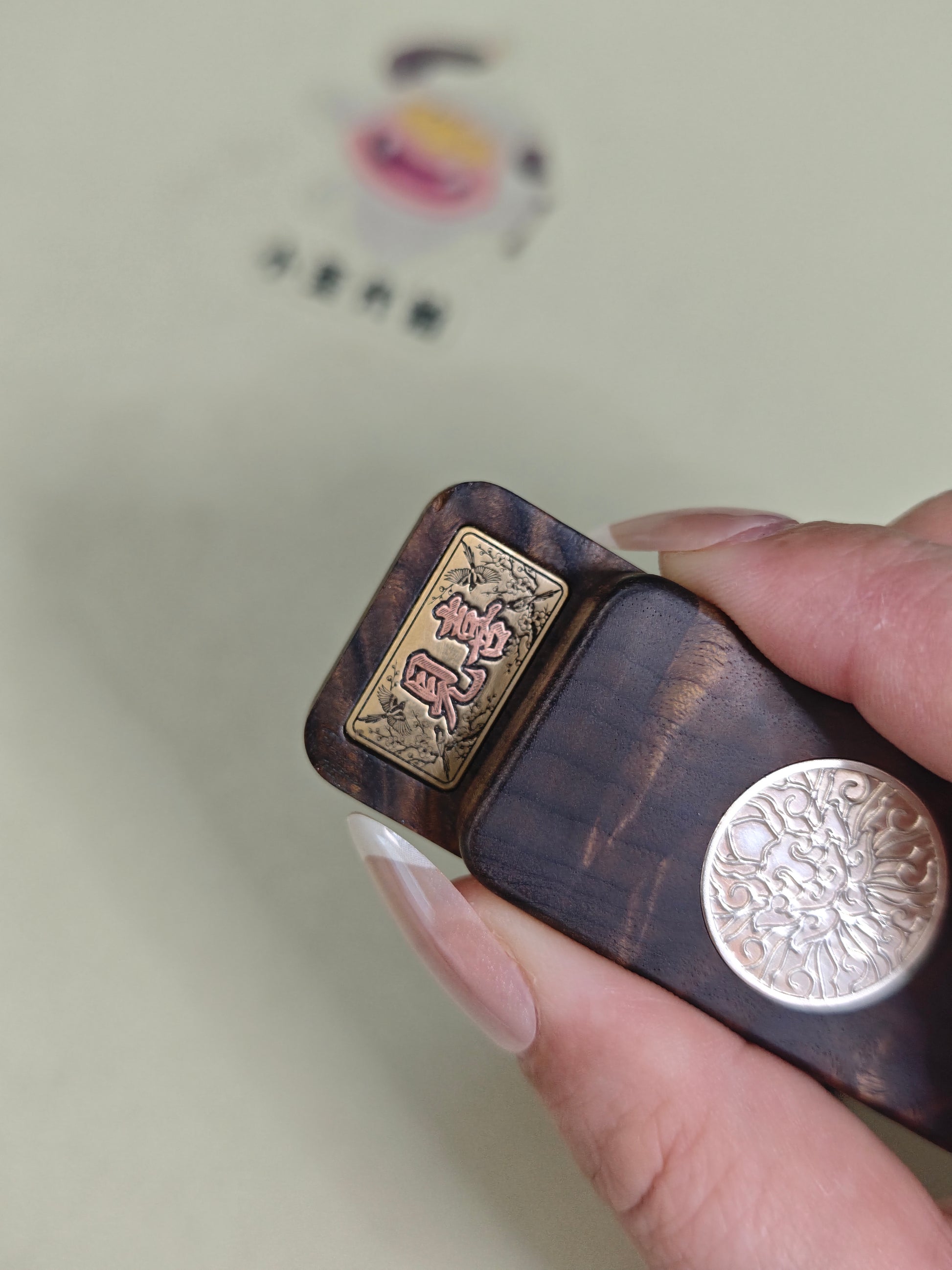 Brocade & Azure Paperweight