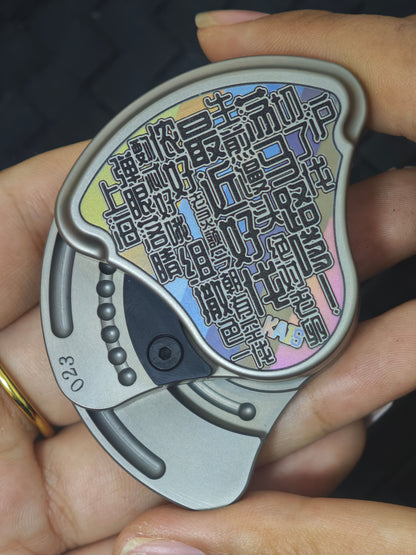 Balled Shell Titanium Color-Anodized Engraved Limited 30