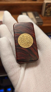 Brocade & Azure Paperweight Brass Copper