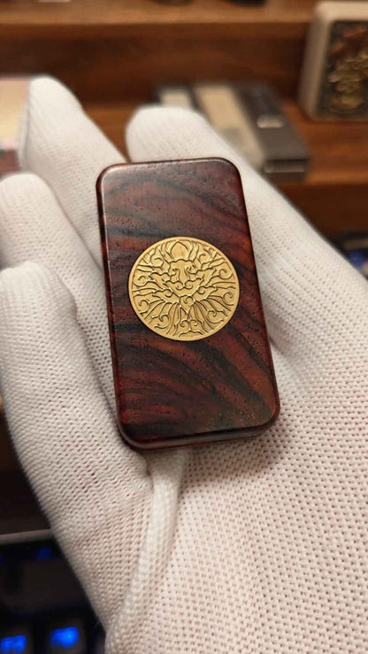 Brocade & Azure Paperweight Brass Copper