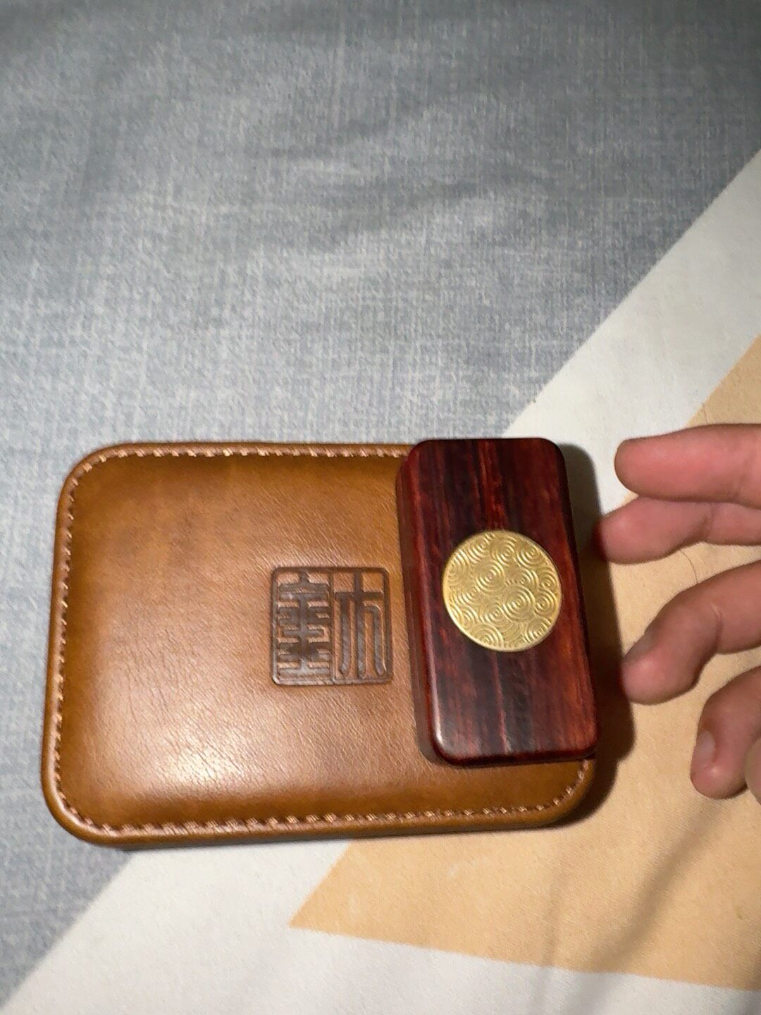 Brocade & Azure Paperweight Sandalwood