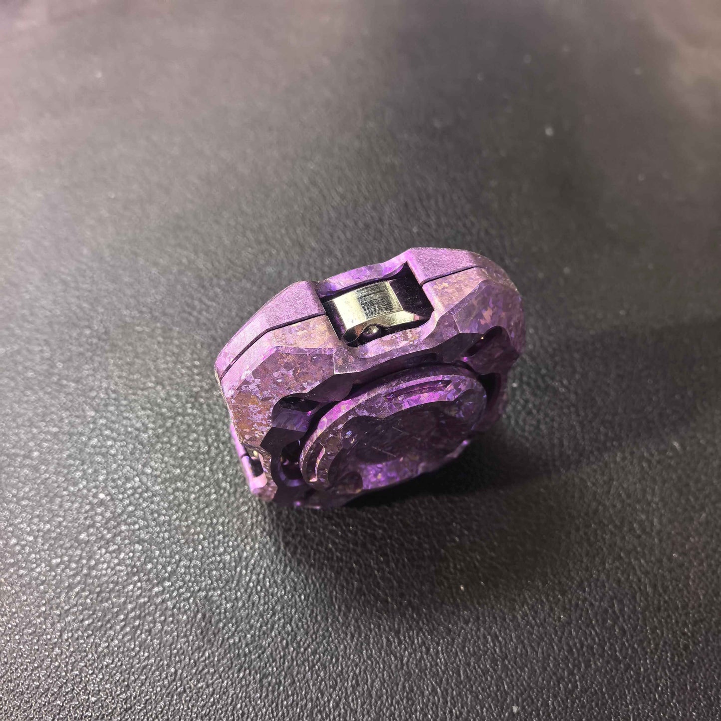 Mortise and Tenon Crystallized Titanium