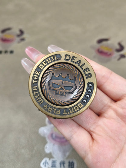 Dealer Button Brass