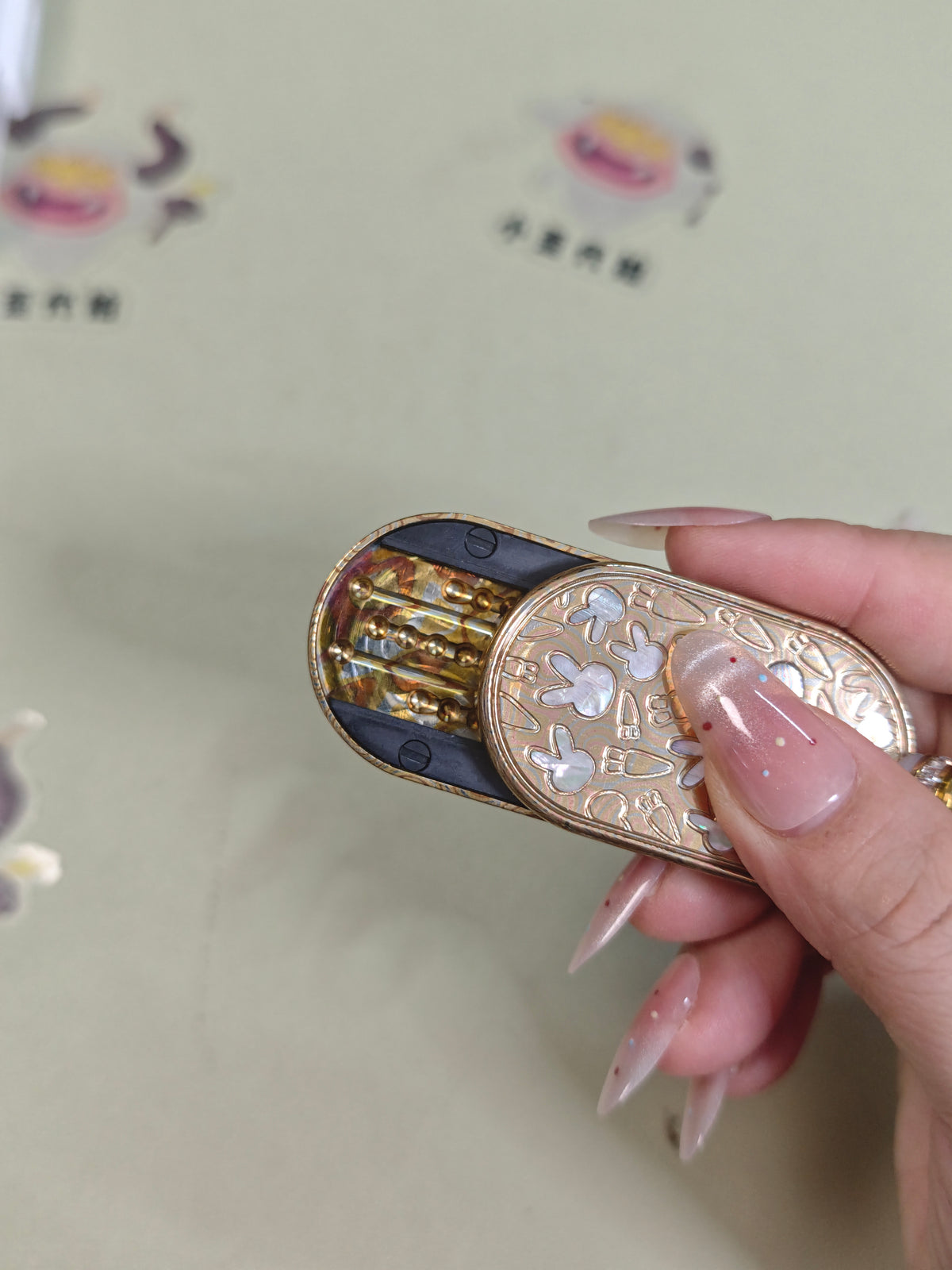 Grumpy Rabbit Rhythm Copper Mokume