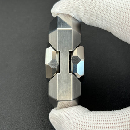 Crystal Twin Leaf Stainless Steel Machine Finished