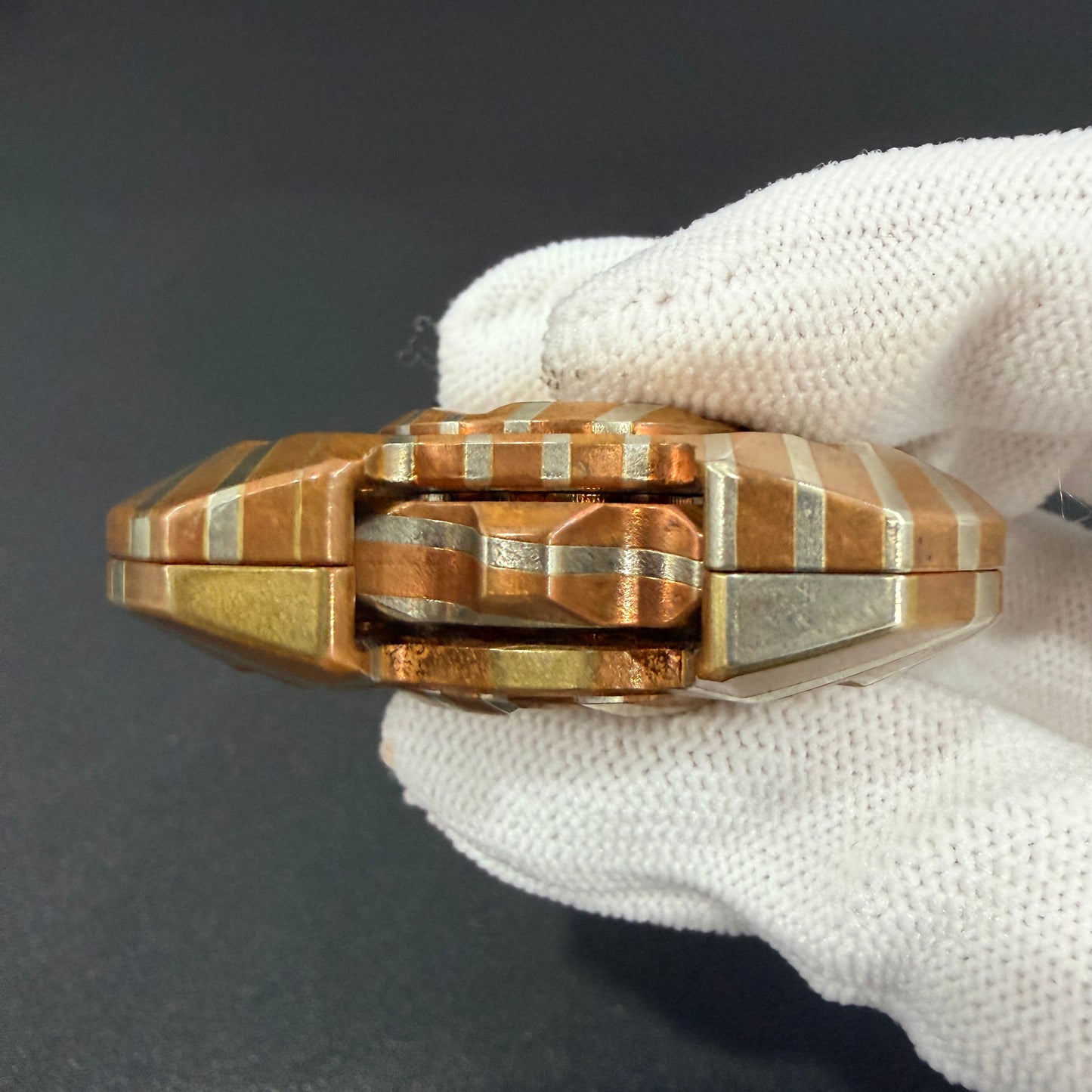Mortise and Tenon Mokume Copper
