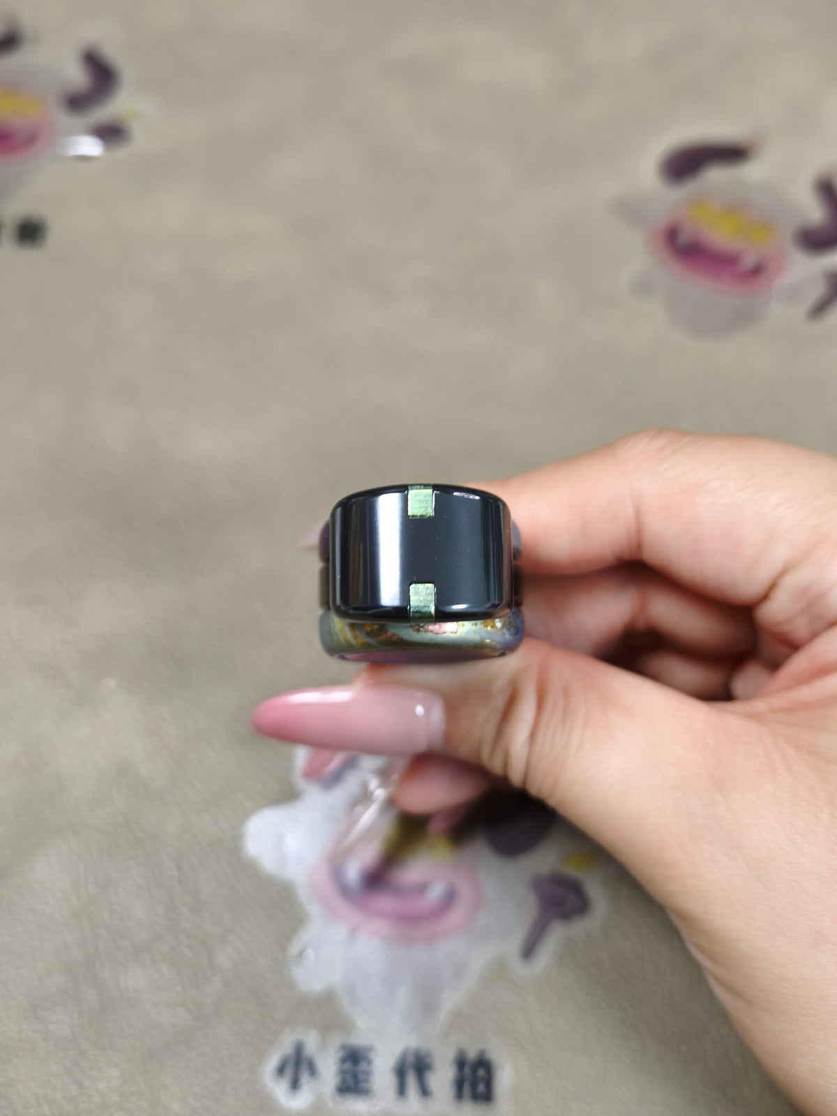 Floating Shadow Max Zirconium Engraved Polished